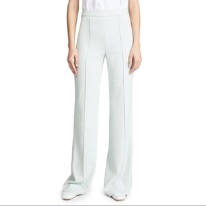 alice + olivia - jalisa high-waist fitted pants trousers wide leg seamed aqua